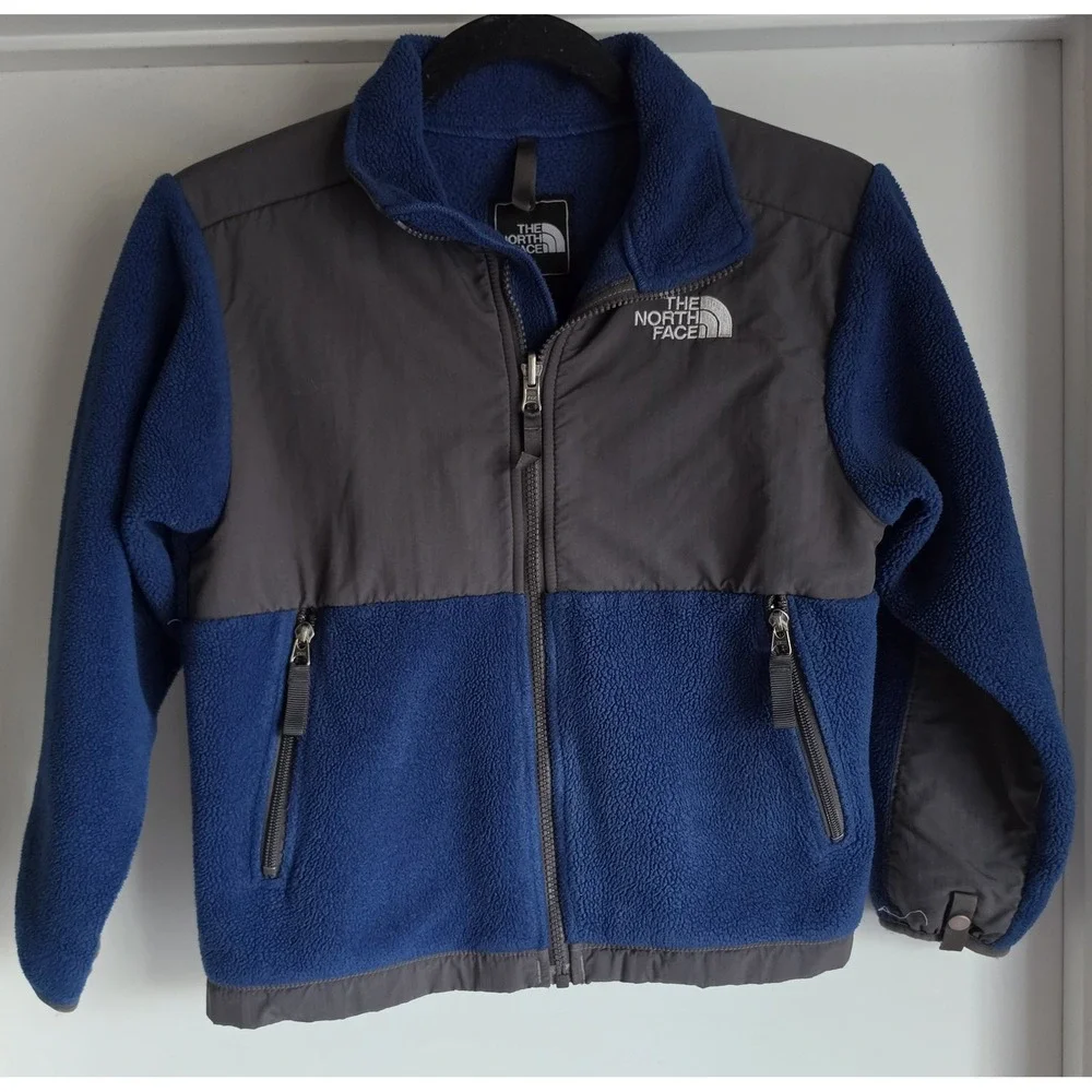 The North Face Boys S Jacket Blue Gray Gorpcore Outdoor Coat Windbreaker